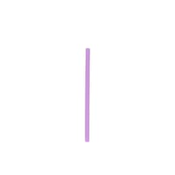 A reusable silicone straw in a soft purple hue, featuring a minimalist design. The straw has a logo.