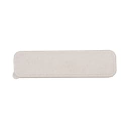 A portable utensil set in a light beige colour, featuring three pieces stored together with a compact design.