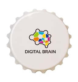 A drink bottle cap featuring a colourful logo with the text "DIGITAL BRAIN" on a white background.
