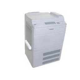 A photocopier-shaped stress reliever in grey, featuring details like a handle and control panel.
