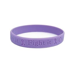 A purple debossed wristband featuring a logo and embossed text. Suitable for exhibitions and events.
