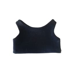 A black basic tank top for plush dolls, featuring a simple sleeveless design.