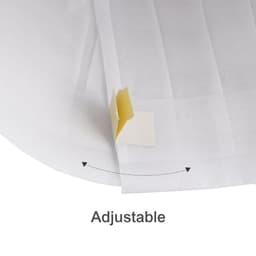 A white disposable non-woven chef hat featuring an adjustable closure for a customised fit.