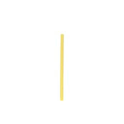 A reusable silicone straw in a bright yellow colour, featuring a simple design and a smooth finish.