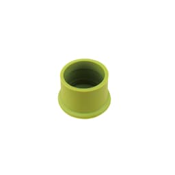 A silicone wine stopper in vibrant green, featuring a smooth design and a slightly flared base.