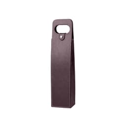 A wine bottle bag in a dark purple colour with a handle and single compartment for holding one bottle.