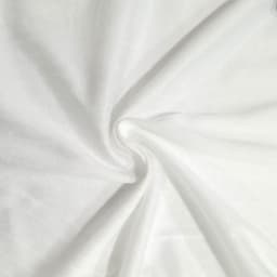 A white fabric showcasing a smooth, breathable texture, ideal for t-shirt production. The material has a slight stretch.
