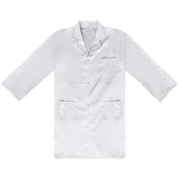 Snap-Front Long Sleeve Lab Coat