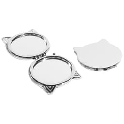 Cat-shaped Compact PU Leather Cosmetic Mirror