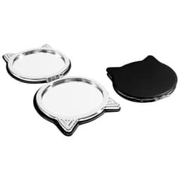 Cat-shaped Compact PU Leather Cosmetic Mirror