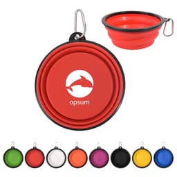 1000ml Portable Pet Collapsible Bowl with Buckle