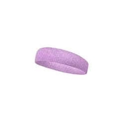 A purple sports cotton headband featuring a simple design and a soft texture, with a logo on it.