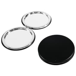 Round PU Leather Travel  Makeup Mirror