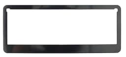 A black surround frame with a rectangular shape and open centre, featuring two notches on the sides.