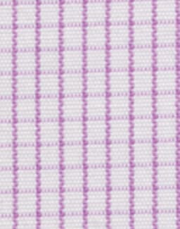 A textured fabric featuring a mini check pattern in light pink and white.