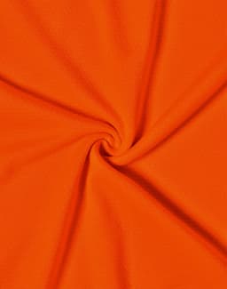 An orange fabric featuring a smooth texture, suitable for work polo shirts. It has a vibrant hue and a soft appearance.