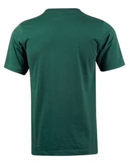 A men's semi-fitted tee in a solid dark green colour, featuring short sleeves and a round neck.