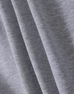 A textured grey fabric depicting a soft, fleecy material, suitable for a full-zip hoodie.