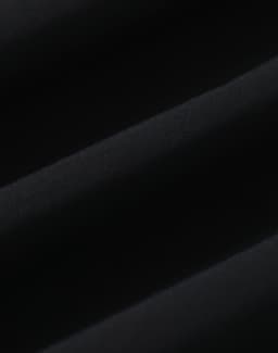 A textured black fabric, showcasing a smooth and soft surface, likely part of a waterproof jacket.