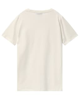 A plain cream-coloured men's premium cotton t-shirt with short sleeves and no visible branding.