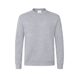 A grey Sendex Hoodie with a round neckline and long sleeves, featuring a logo on the front.