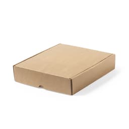 A plain brown cardboard box with a tuck-in flap, designed for packaging products or gifts.