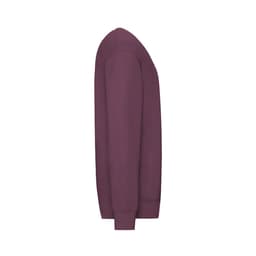 A maroon Lightweight Set-In S Hoodie with long sleeves and a ribbed hem, featuring a logo.