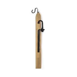 A waterproof outdoor storage bag in beige with black straps and a hanging loop.