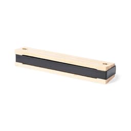 A novelty item featuring a wooden base with a black strip, categorised for fun and games. It has a simple, sleek design.