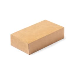 A brown cardboard box with a rectangular shape and a secure flap closure.
