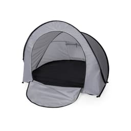 A grey Rebrax Tent with a black interior, featuring an opening entry and no visible branding.