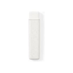 A drink bottle in a textured white finish with a sleek design and a logo on the surface.