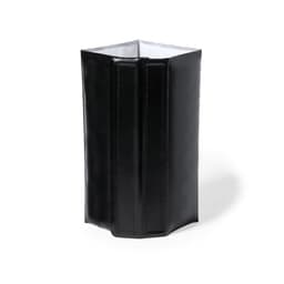 A drink bottle cooler in black, featuring a sleek design with two vertical sections and a simple inner lining.