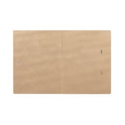 A tan Hendrus Folder featuring a smooth finish with two metal clips inside. Suitable for organising documents.