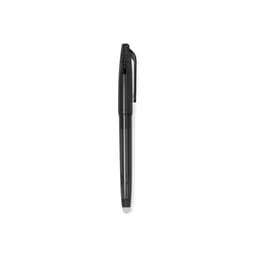 A black pen with a smooth design and a clip for easy attachment. Features branding on the body.