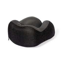 A soft, black, ergonomic cushion with a textured surface for comfort and support. It features a zippered closure.