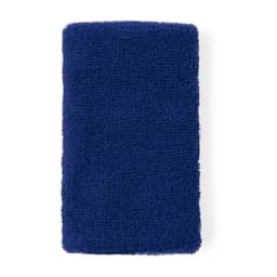 A plush, navy blue fabric square with a soft, textured surface. It has a rectangular shape.