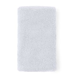 A soft, fluffy grey towel with a textured surface, suitable for various uses.