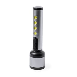 A silver and black Eterial Torch with four LED indicator lights and a control button on the side.
