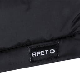 A black Dempax jacket with a tag featuring a logo and the text "RPET".
