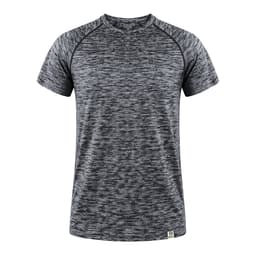 A grey Kassar T-Shirt with a textured pattern and a logo at the hem.