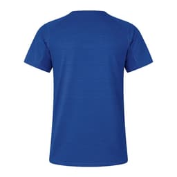 A blue Kannur T-Shirt featuring a simple design and a logo on the back.