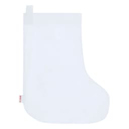 A white footwear sock with a smooth design and a branded tag visible.