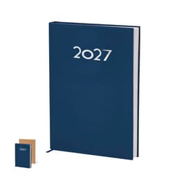 A navy diary with the year "2027" on the cover, accompanied by a smaller matching notebook.