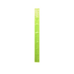 A long, bright green accessory with a textured pattern, featuring a logo at one end. Perfect for various clothing styles.