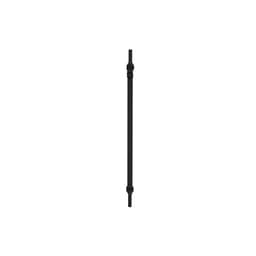A black straw for drink bottles, featuring a simple design with two connector sections.