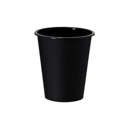 A drink bottle in a sleek black design, suitable for various beverages. It features a logo.