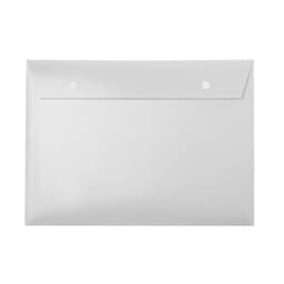 A white compendium folder with two holes for fastening. It has a simple design with no visible branding.