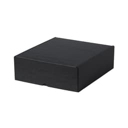 A black gift box with a sleek design, suitable for packaging various products. It features a simple, elegant appearance.