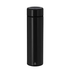 A drink bottle featured is a sleek black Denisof Vacuum Flask with a minimalist design and a lid.